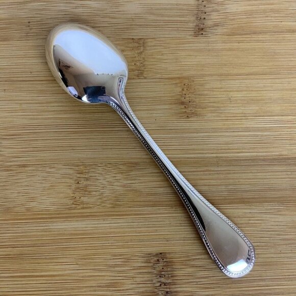 Christofle France Perles ONE Teaspoon Silverplate Flatware NEW Discontinued - Picture 2 of 7